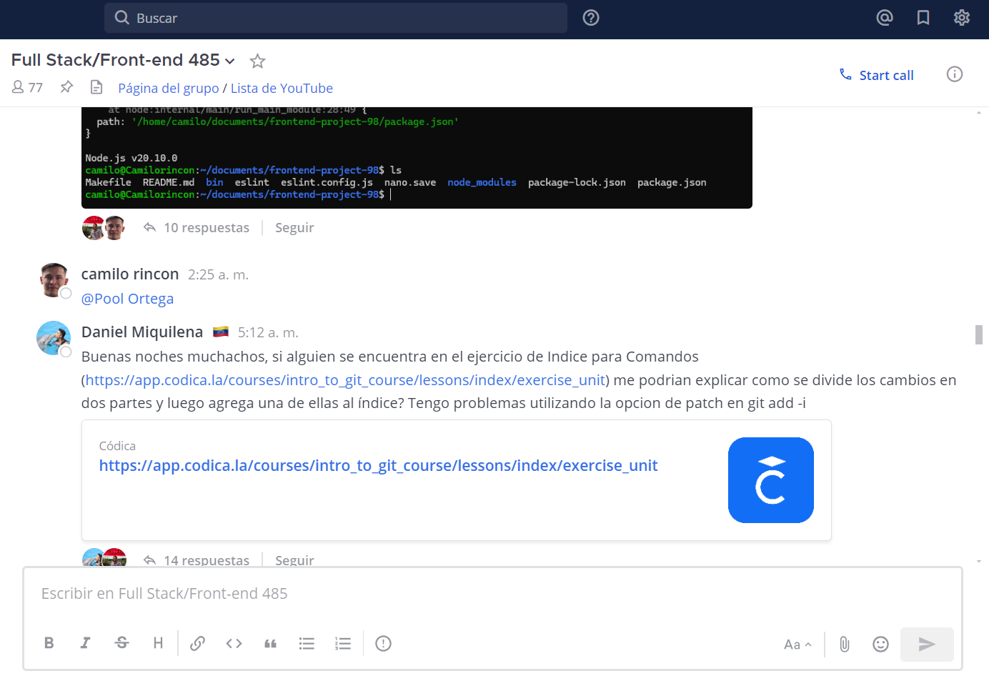 Example of a question