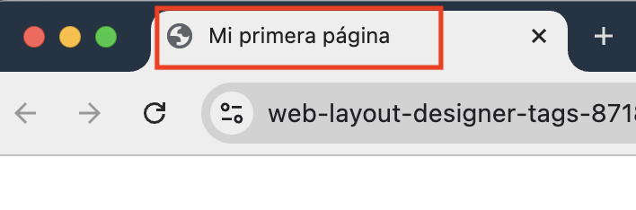 Ejemplo del título en el navegador